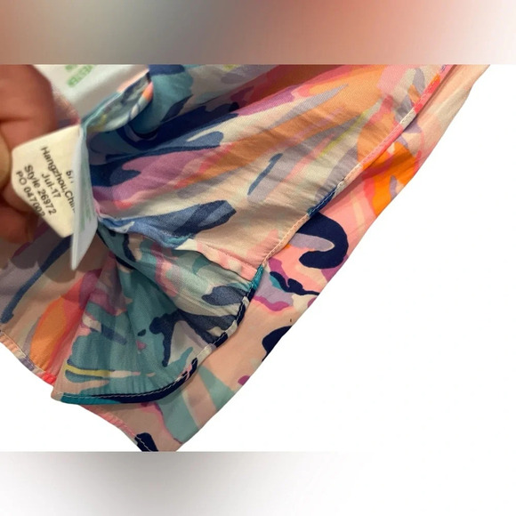 Lilly Pulitzer Dee Off The Shoulder Top Vibrant Multicolor Floral - Picture 6 of 8